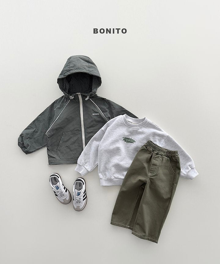 [PRE-ORDER] Check Piping Windbreaker (Mom&Dad Couple)