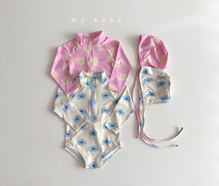[PRE-ORDER] Zipper Swim Suit + Hat Set
