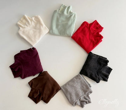 [PRE-ORDER] Solid Snow Warmer Turtleneck T-Shirts