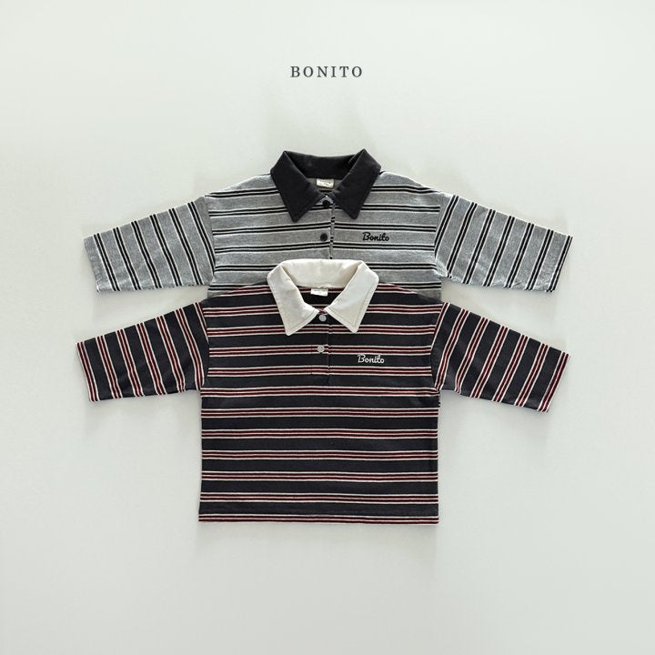 [PRE-ORDER] Stripe Collar T-Shirts