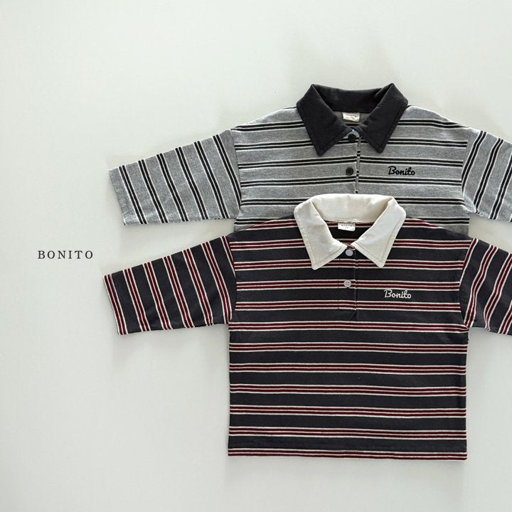 [PRE-ORDER] Stripe Collar T-Shirts