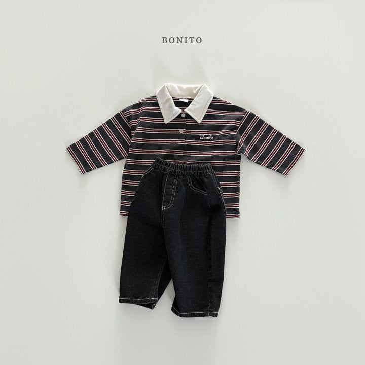 [PRE-ORDER] Stripe Collar T-Shirts