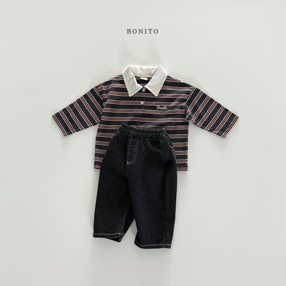 [PRE-ORDER] Stripe Collar T-Shirts