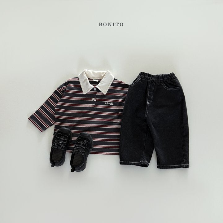 [PRE-ORDER] Stripe Collar T-Shirts