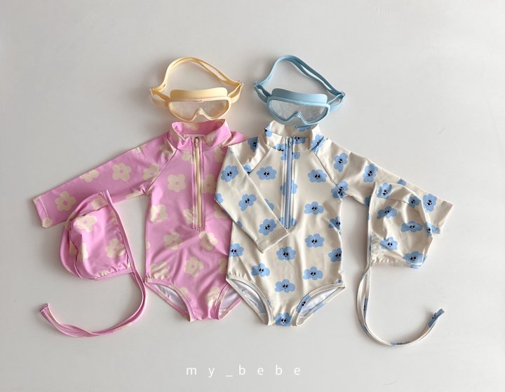 [PRE-ORDER] Zipper Swim Suit + Hat Set