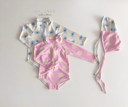 [PRE-ORDER] Zipper Swim Suit + Hat Set