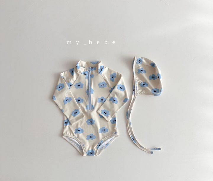 [PRE-ORDER] Zipper Swim Suit + Hat Set