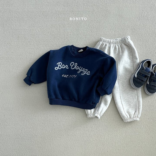 Bon Voyage Sweatshirts [Deep Blue/M(3-4yr)]