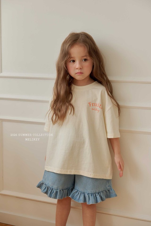 [PRE-ORDER] Frill Half Denim Pants