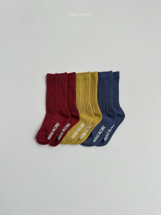 [PRE-ORDER] Cotton Ribbed Socks Set