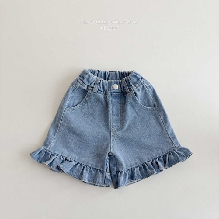 [PRE-ORDER] Frill Half Denim Pants