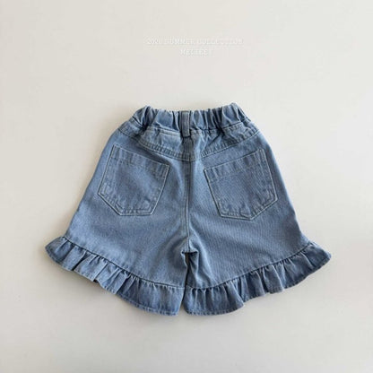 [PRE-ORDER] Frill Half Denim Pants