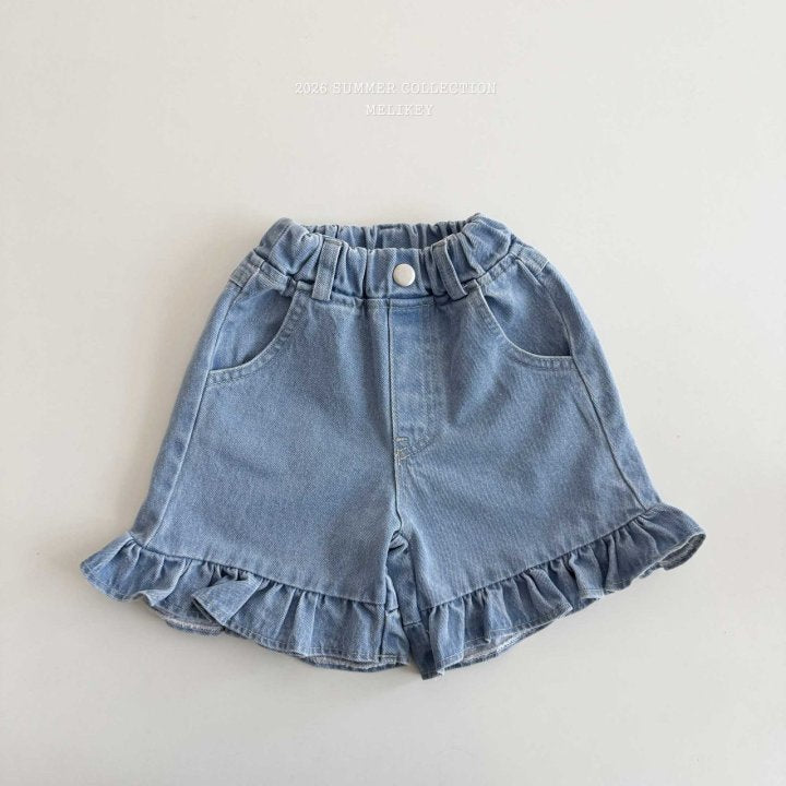 [PRE-ORDER] Frill Half Denim Pants