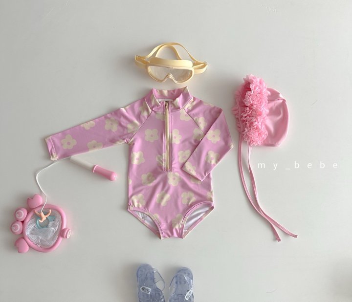 [PRE-ORDER] Zipper Swim Suit + Hat Set