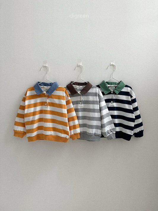 [PRE-ORDER] Stripe Collar Sweatshirts