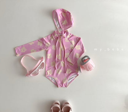 [PRE-ORDER] Zipper Swim Suit + Hat Set