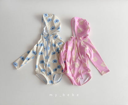 [PRE-ORDER] Zipper Swim Suit + Hat Set