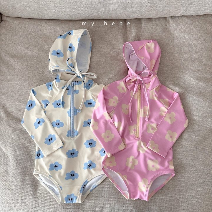 [PRE-ORDER] Zipper Swim Suit + Hat Set