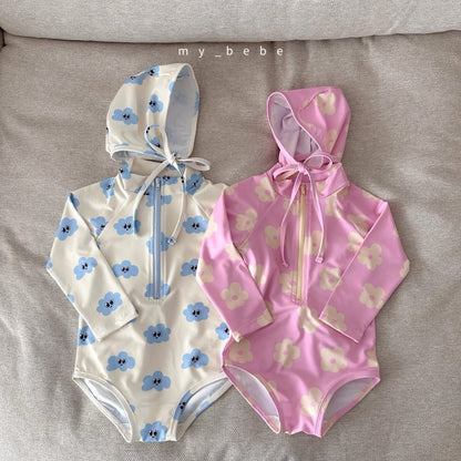 [PRE-ORDER] Zipper Swim Suit + Hat Set