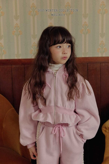 [PRE-ORDER] Crop Frill Hoodie Jacket