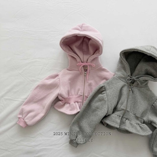 [PRE-ORDER] Crop Frill Hoodie Jacket