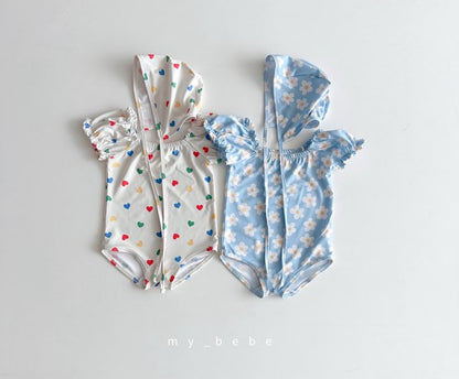 [PRE-ORDER] Shirring Swim Suit + Hat Set