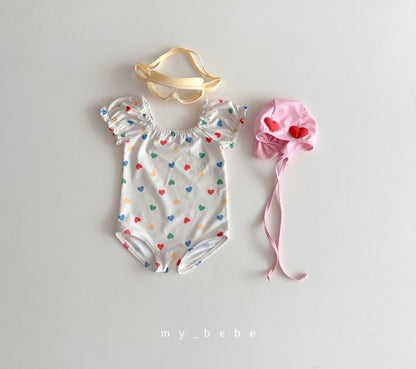 [PRE-ORDER] Shirring Swim Suit + Hat Set