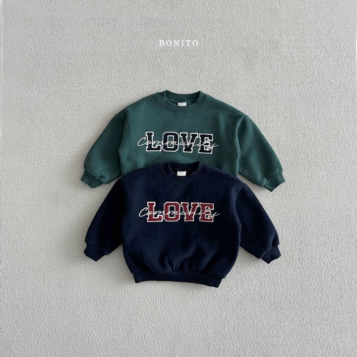 Love Corduroy Sweatshirts [Green/M(3-4yr)]