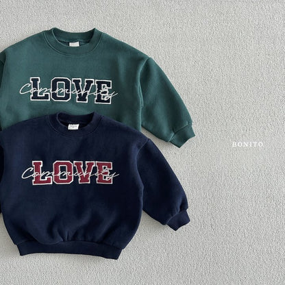 Love Corduroy Sweatshirts [Green/M(3-4yr)]