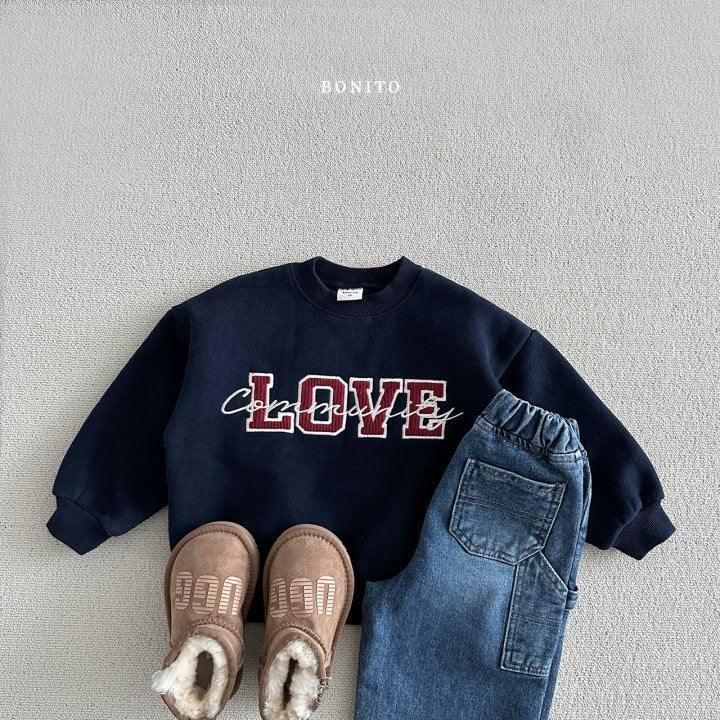 Love Corduroy Sweatshirts [Green/M(3-4yr)]