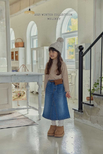 [PRE-ORDER] A Line Long Denim Skirts