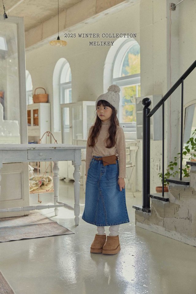 [PRE-ORDER] A Line Long Denim Skirts