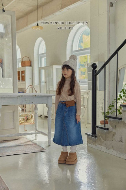 [PRE-ORDER] A Line Long Denim Skirts