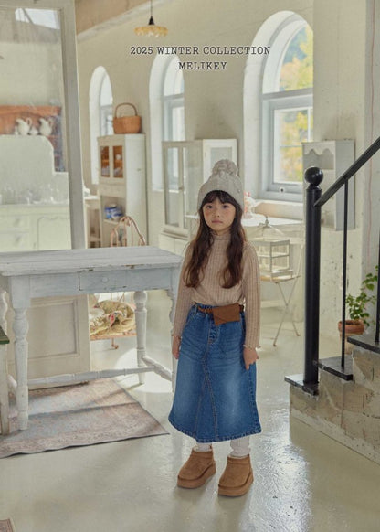 [PRE-ORDER] A Line Long Denim Skirts