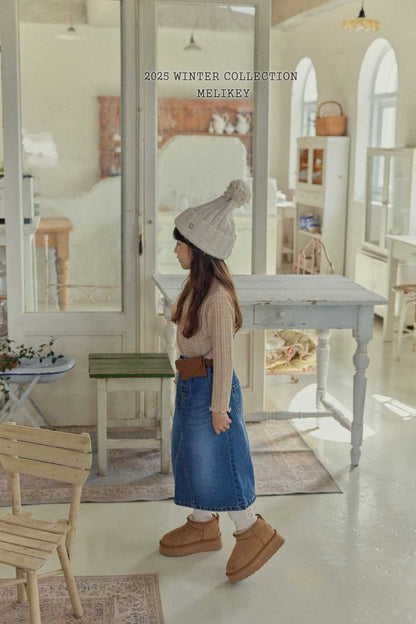 [PRE-ORDER] A Line Long Denim Skirts