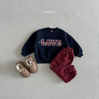 Love Corduroy Sweatshirts [Green/M(3-4yr)]