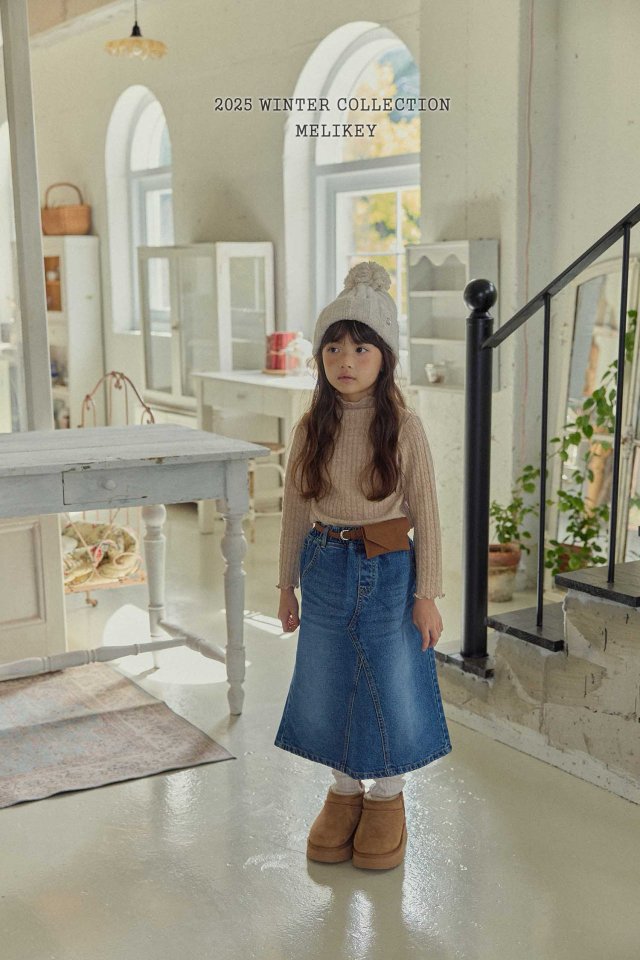 [PRE-ORDER] A Line Long Denim Skirts