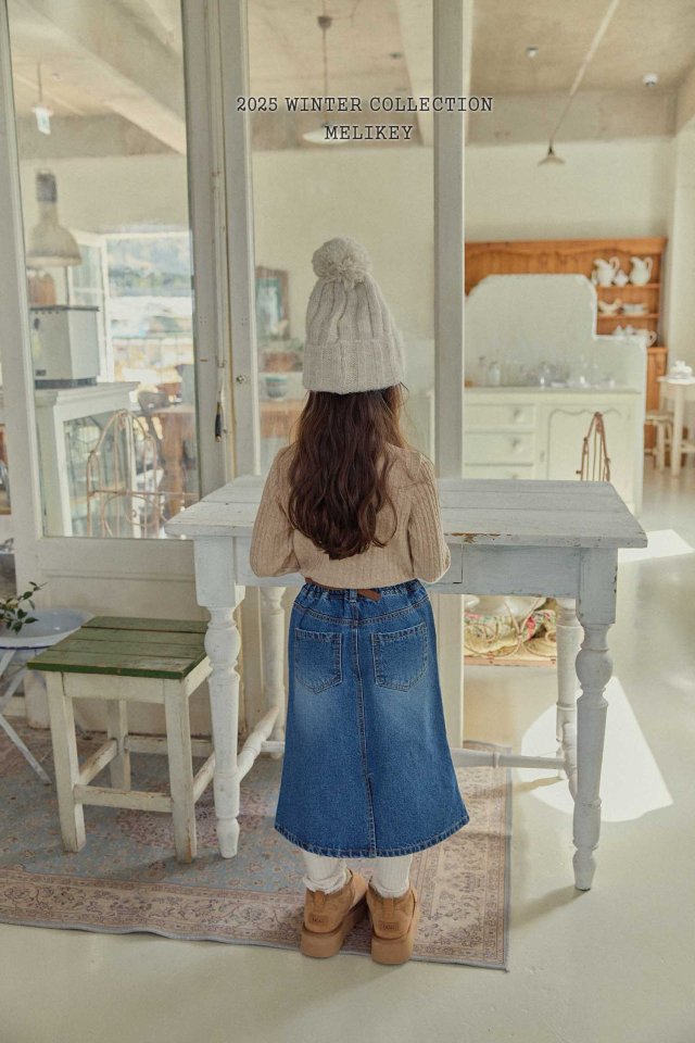 [PRE-ORDER] A Line Long Denim Skirts