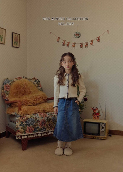 [PRE-ORDER] A Line Long Denim Skirts