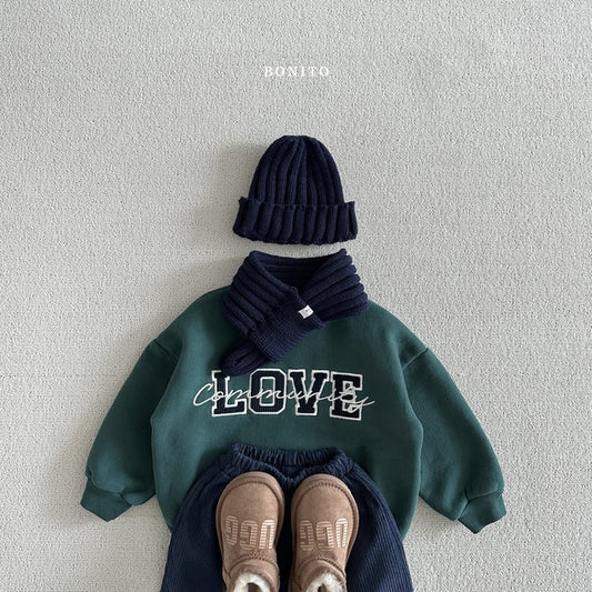 Love Corduroy Sweatshirts [Green/M(3-4yr)]