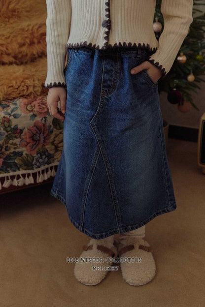 [PRE-ORDER] A Line Long Denim Skirts