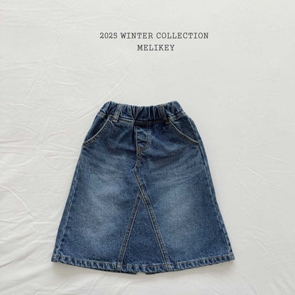 [PRE-ORDER] A Line Long Denim Skirts