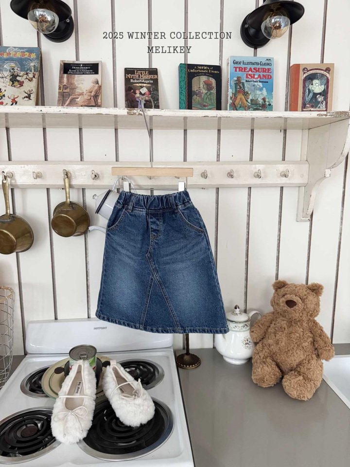 [PRE-ORDER] A Line Long Denim Skirts