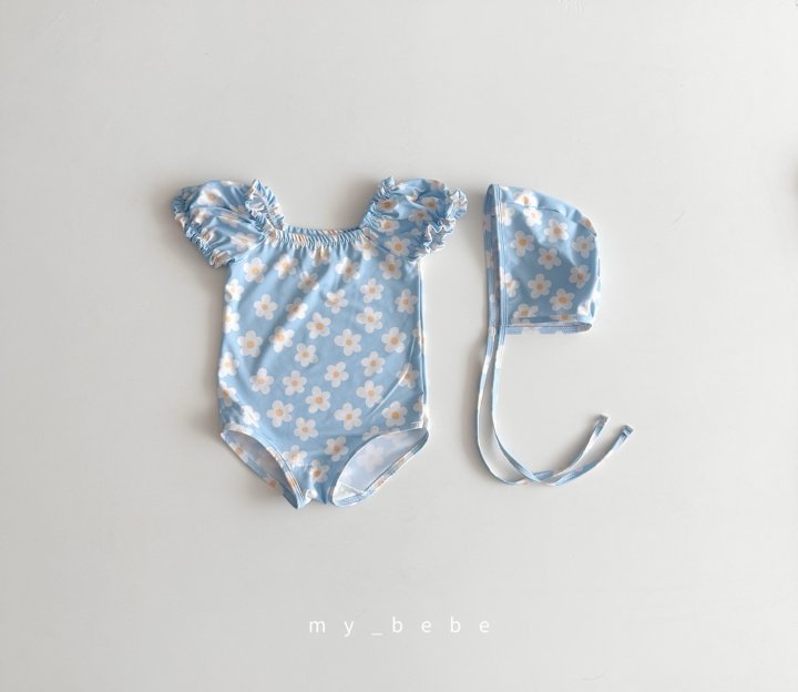 [PRE-ORDER] Shirring Swim Suit + Hat Set