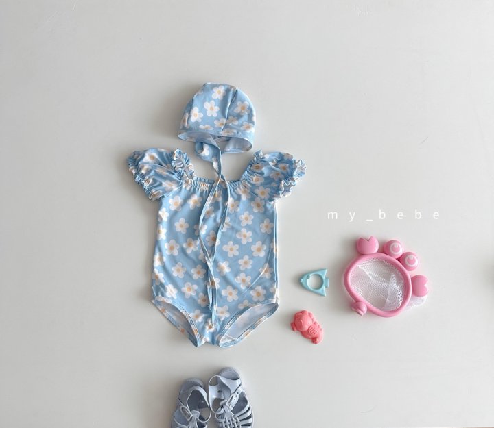 [PRE-ORDER] Shirring Swim Suit + Hat Set