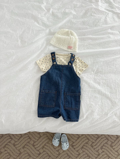 [PRE-ORDER] Distressed Denim Overalls