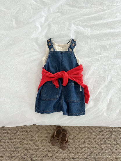 [PRE-ORDER] Distressed Denim Overalls