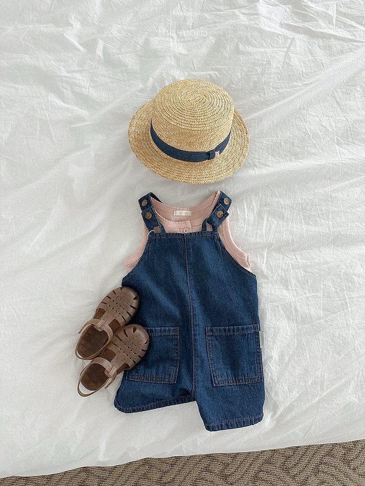 [PRE-ORDER] Distressed Denim Overalls