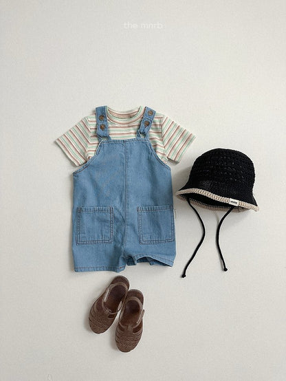 [PRE-ORDER] Distressed Denim Overalls