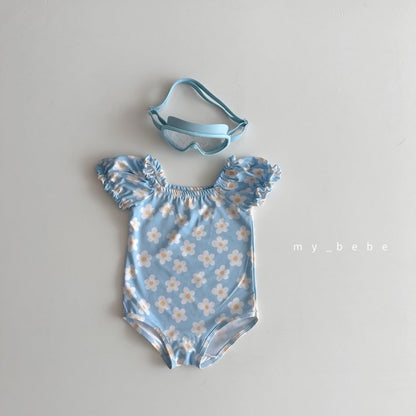 [PRE-ORDER] Shirring Swim Suit + Hat Set